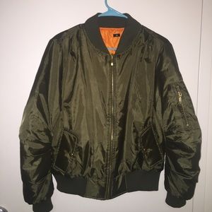 green bomber flight jacket