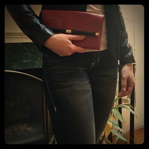 NWT never used DianeVonFustenberg red clutch.