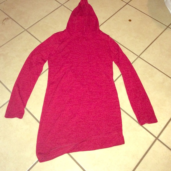 Red dress with a hoodie