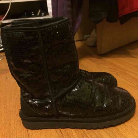 Black Sequin Ugg Boots