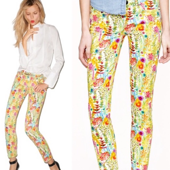 JCREW Liberty toothpick Jean in Tresco floral