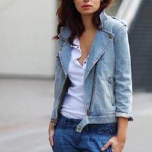Gap denim moto jacket xs