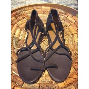 L.A.M.B brown leather gladiator sandals 6.5