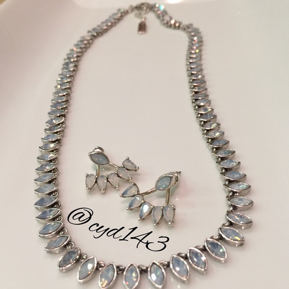 Gorgeous Silver & White Opal Ear Jackets - Picture 4 of 4