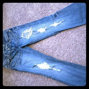 Seven7 distressed denim