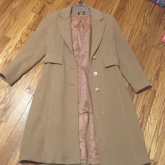 Bill Blass Camel Wool Coat size 6