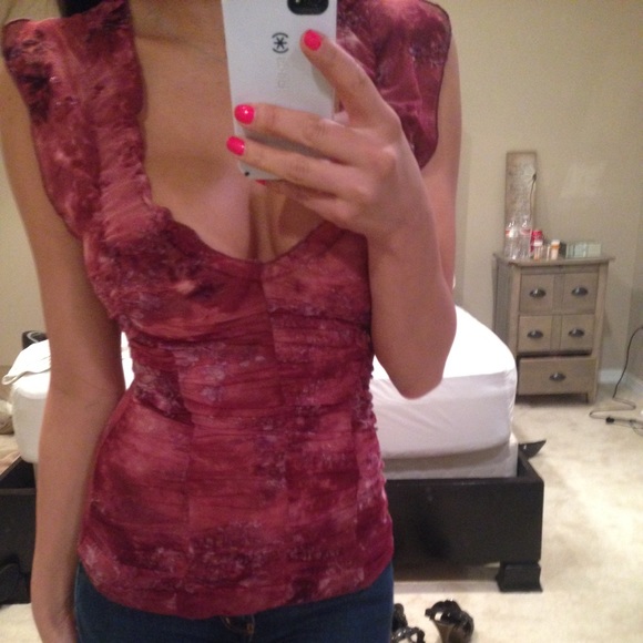 Bebe v cut sexy top