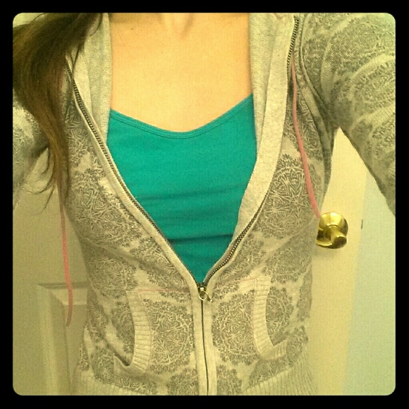 Aeropostale XS gray and pink hoodie - Picture 1 of 4