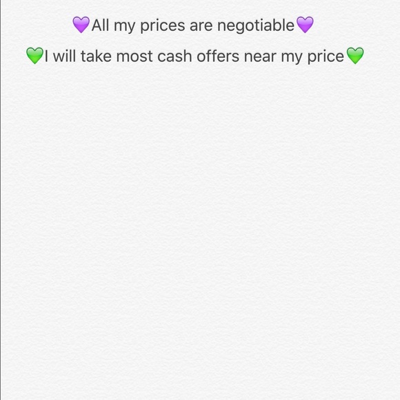 all of my prices are negotiable!