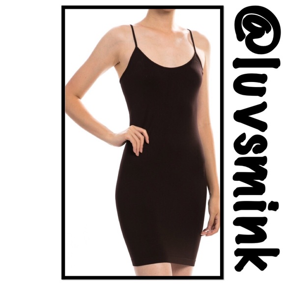 CAMI BODYCON SLIP BLACK