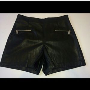 Faux leather Zara shorts