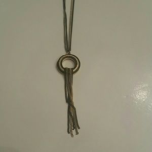 Long Necklace with Chain Tassel