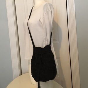 Crocheted black bucket