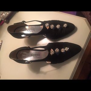 Vintage velvet Gucci evening shoes