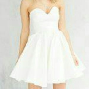 White Strapless Mini-Dress