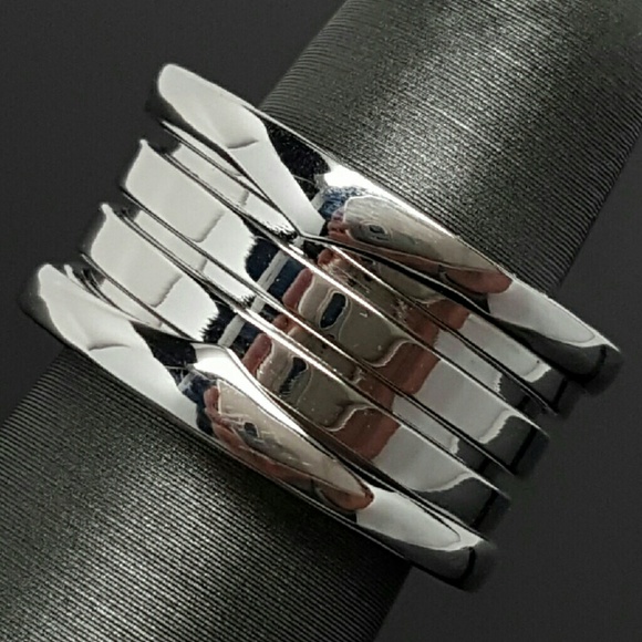 Bvlgari 18k White Gold B Zero 1 4Band Bulgari Ring - Picture 3 of 4