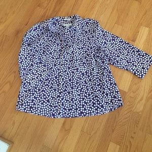 Chico's Purple Polka Dot Blouse