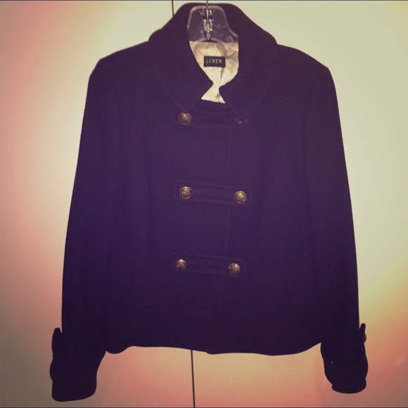Navy J. Crew wool peacoat barely worn