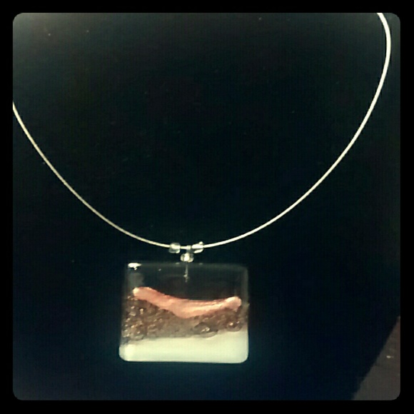 Hand blown glass necklace