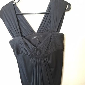 Black satin tank - size S.