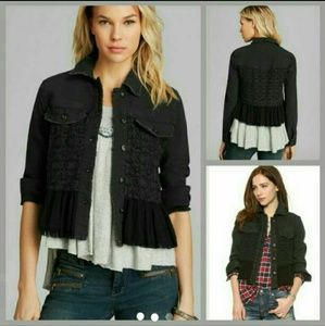 Free People Black Denim Jacket