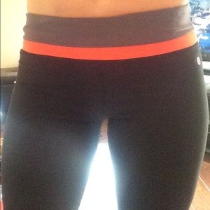 VOGO yoga/training tights,medium,black/orange/gray