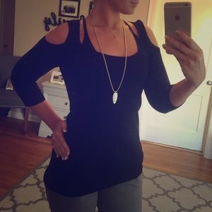 Bebe cold shoulder sweater