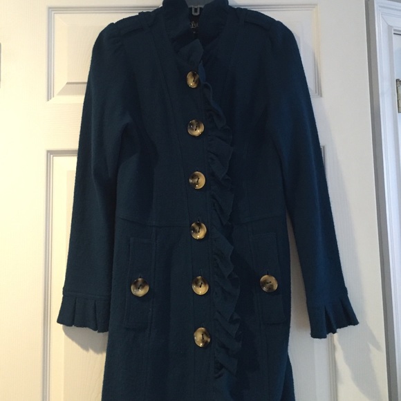 Blue wool coat