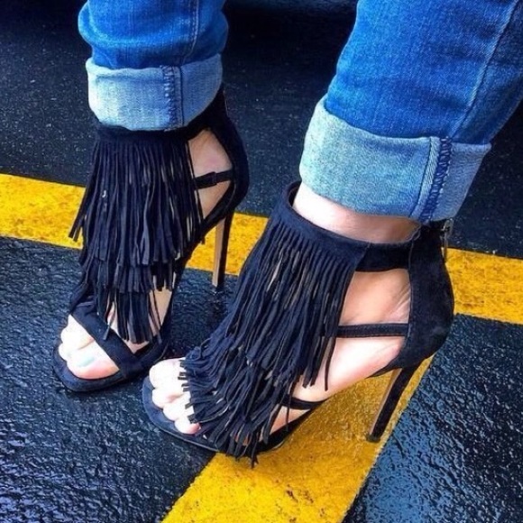 Steve Madden Shoes - Steve Madden Suede Fringe Heels