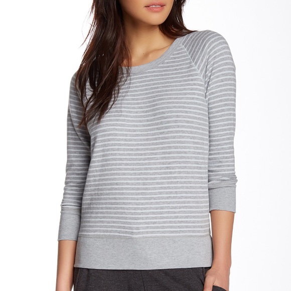 James Perse Sweaters - James Perse Striped Raglan Sweatshirt