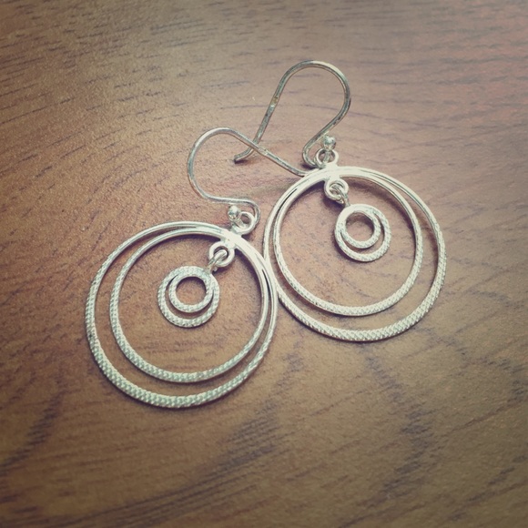 Sterling silver hoop earrings