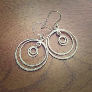Sterling silver hoop earrings
