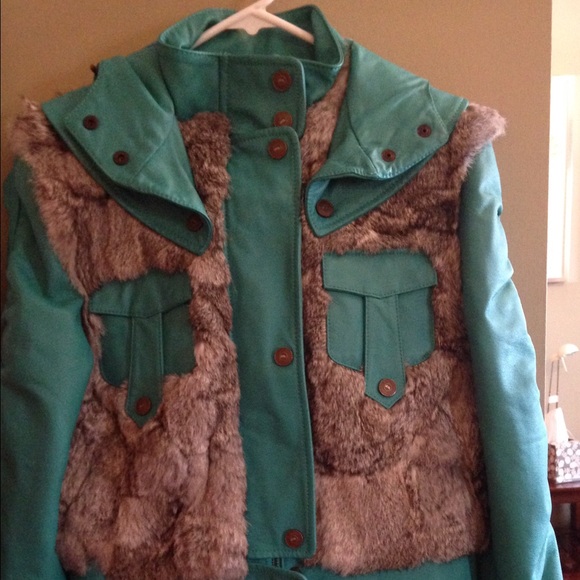 Italian Yes Zee gorgeous leather & fur jacket - Picture 3 of 4