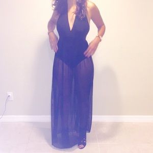 Black floor length dress
