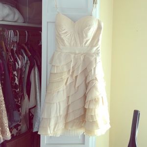 Minuet cream ruffle dress