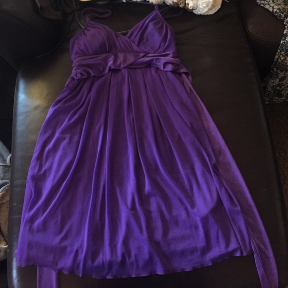 Purple flows dress