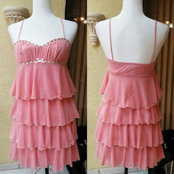 SALE Pink ruffle dress