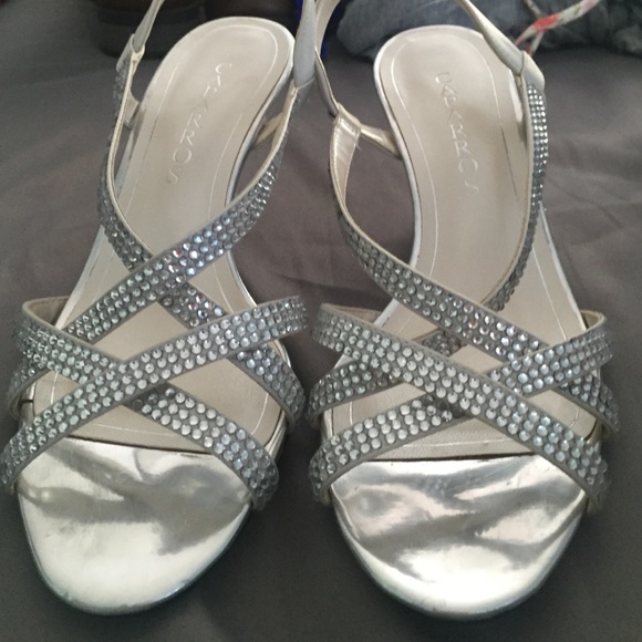 Silver 1" heels by caparros