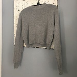 Brandy Melville gray cropped sweater