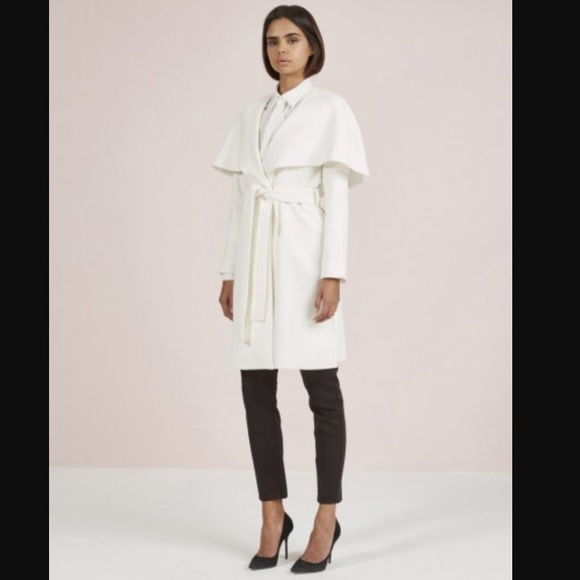 Keepsake Jackets & Blazers - || HP || Keepsake | Ivory Cape Tie Front Wrap Coat