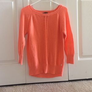 orange sweater