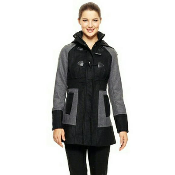 Yoki Toggle Front Colorblock Wool Coat Never worn