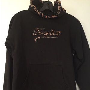 Hurley leopard black hoodie