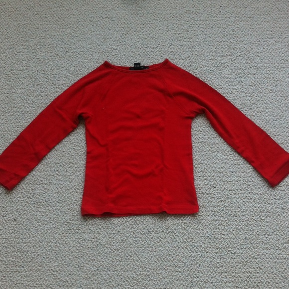 Club Monaco Cotton Top in Red, size xs - Picture 2 of 3