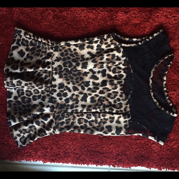 Peplum top animal print!
