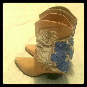 Vintage leather custom cowboy boots