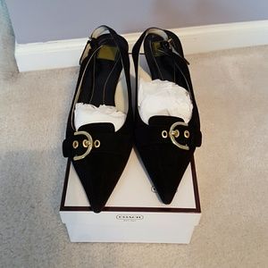 Coach kitten sling heels