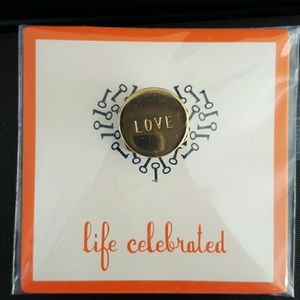 KEEP Collective "Love" round disc, gold