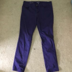 Purple pants from the Loft