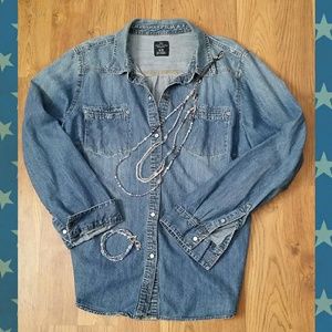 Faded Glory Denim Blouse